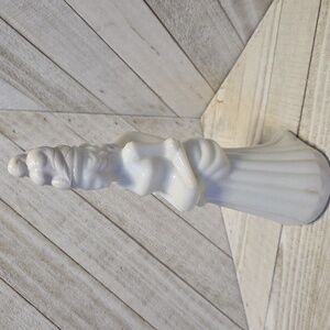 Vintage AVON Bird Of Paradise Milk Glass Victorian Lady Empty Bottle